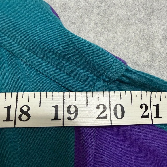 Alexander Julian Men's Vibrant Purple and Teal Shirt - Picture 4 of 7